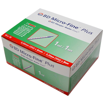 Strzykawka insulinowa z igłą (10 sztuk, 1ml)